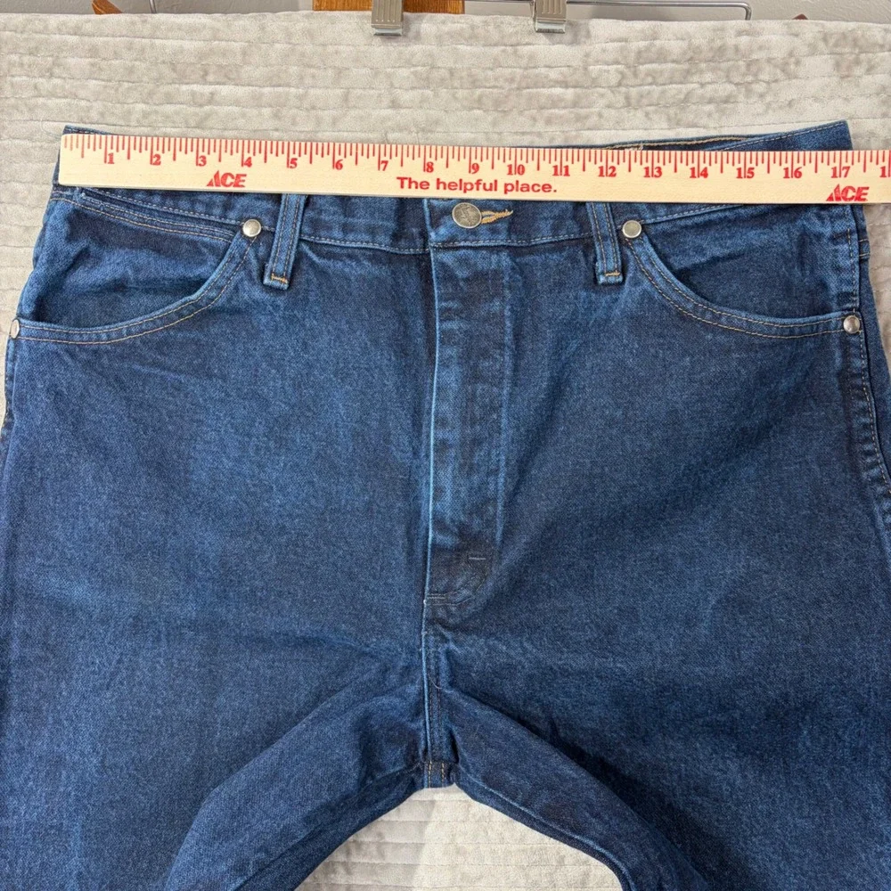 Wrangler 933SEDD Cowboy‎ Cut Slim Fit Jeans Mens 36x34 Dark Wash Indigo Denim